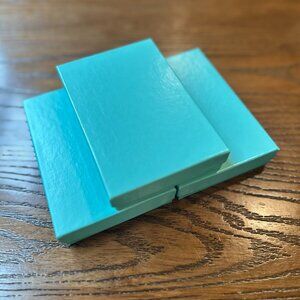 10 pack set Aqua Blue Jewelry Gift Boxes including Fiber Fill, 5.5x3.5x1"